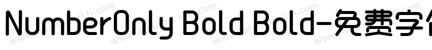 NumberOnly Bold Bold字体转换